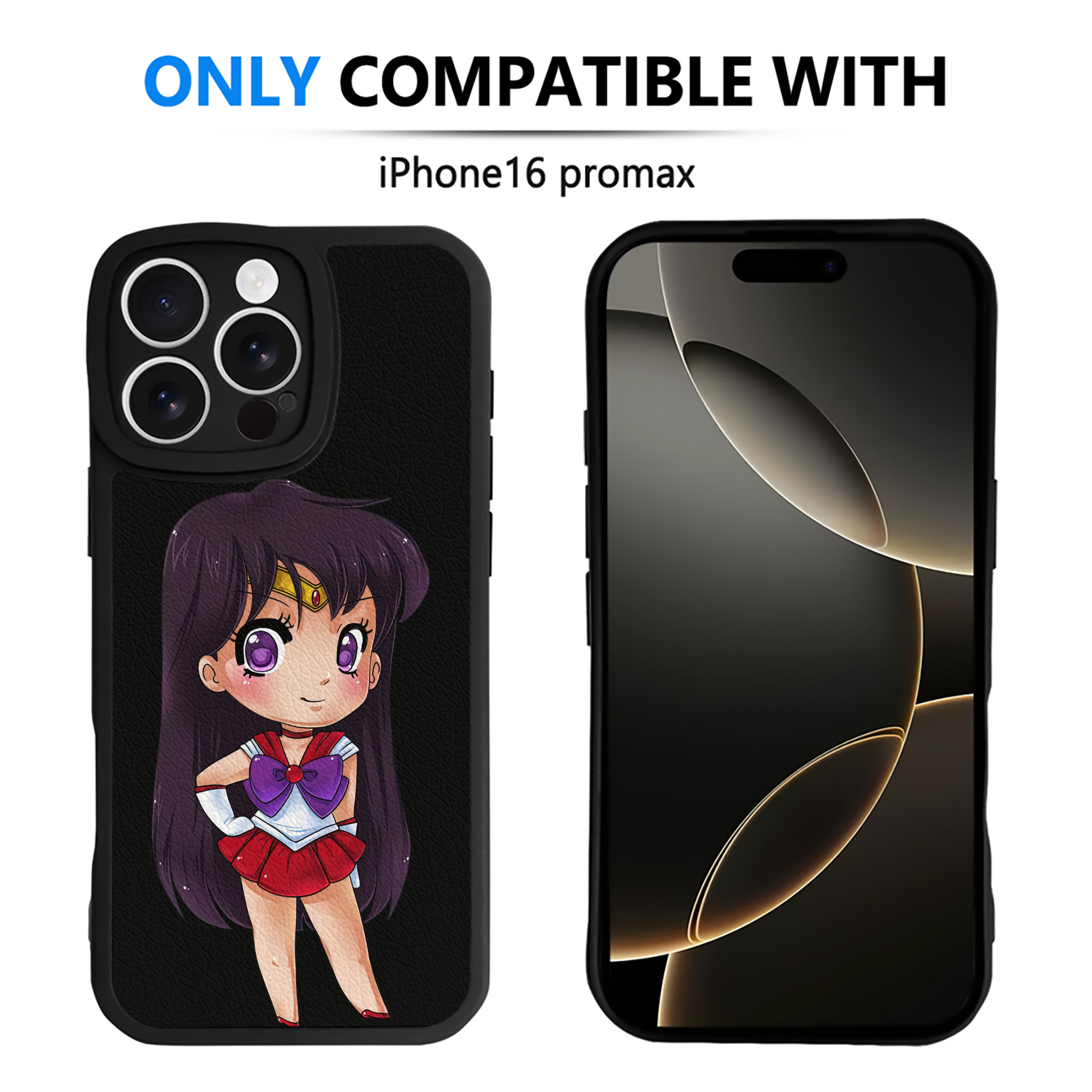 （画像用） 美少女戦士セーラームーン 火野レイ ひの レイ Sailor Moon Hino Rei （セーラーマーズ,Sailor Mars） 【iPhone 16シリーズ対応】シリコンスマホケース（レザー調） 材質：シリコン